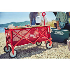 Coleman - Outdoor Wagon Wood Roll Table 2000038129-Quality Foreign Outdoor and Camping Equipment-WhoWhy