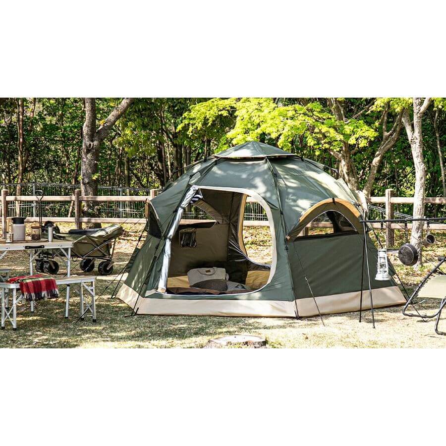 AND·DECO - One - touch Tent 5p szt01 - br - WhoWhy International