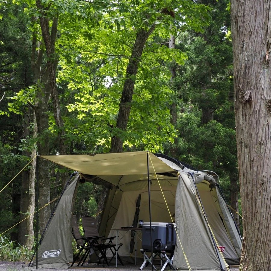 anaconda canteeny tent Coleman-Round Screen Two Room House Ground Sheet Set Limited Edition Olive-WhoWhy International-Japanese Camping Gear