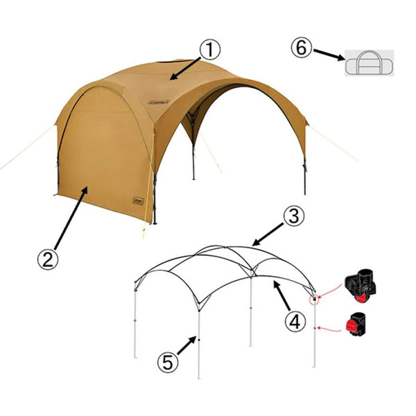 Coleman-Sidewall for TC Party Shade Light/300 with Sidewall-WhoWhy
