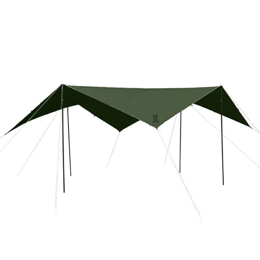 canopy tarp m DOD Cheese Tarp M Super large polycotton Tarp that can be stretched freely TT10-739-TN