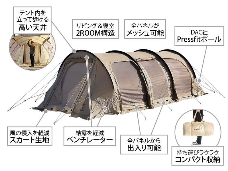 DOD - KAMABOKO TENT 3(M) T5 - 689 - WhoWhy International