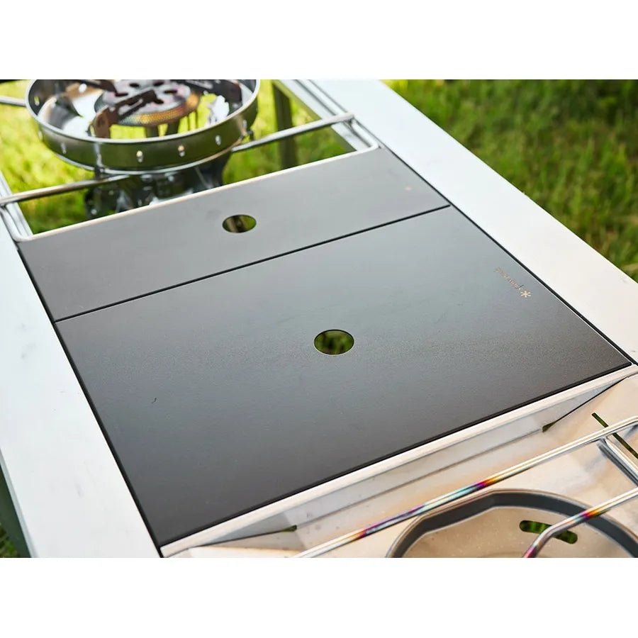 snow peak - Stainless Steel Tray 1 Unit Black FES - 085 - BK - WhoWhy International