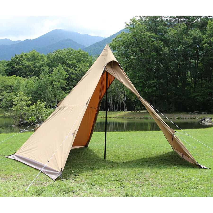 tent mark design Tenmaku Design Circus 2 Person One Pole Tent with Skirt Solo Duo Family Camping Rope Peg with Storage Case Fully Closed TC+