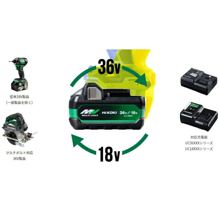 HiKOKI-36V/18V Multi-Volt Lithium Ion Battery (4.0Ah/8.0Ah HiKOKI-36V/18V Multi-Volt Lithium Ion Battery (4.0Ah/8.0Ah