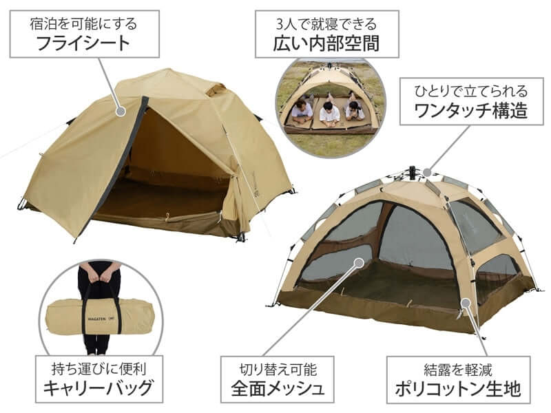DOD - WAGAYA-NO TENT (M) T3-982-TN-Quality Foreign Outdoor and Camping Equipment-WhoWhy