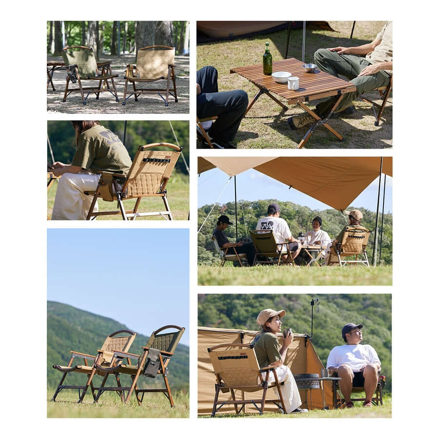 WAQ - Folding Wood Chair WAQ-FWC1-TN-Quality Foreign Outdoor and Camping Equipment-WhoWhy