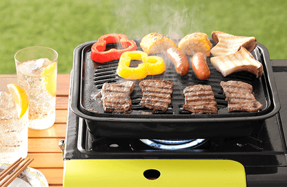 Iwatani - Flat Twin S Tabletop BBQ Grill Olive green CB-TBG-2-OL